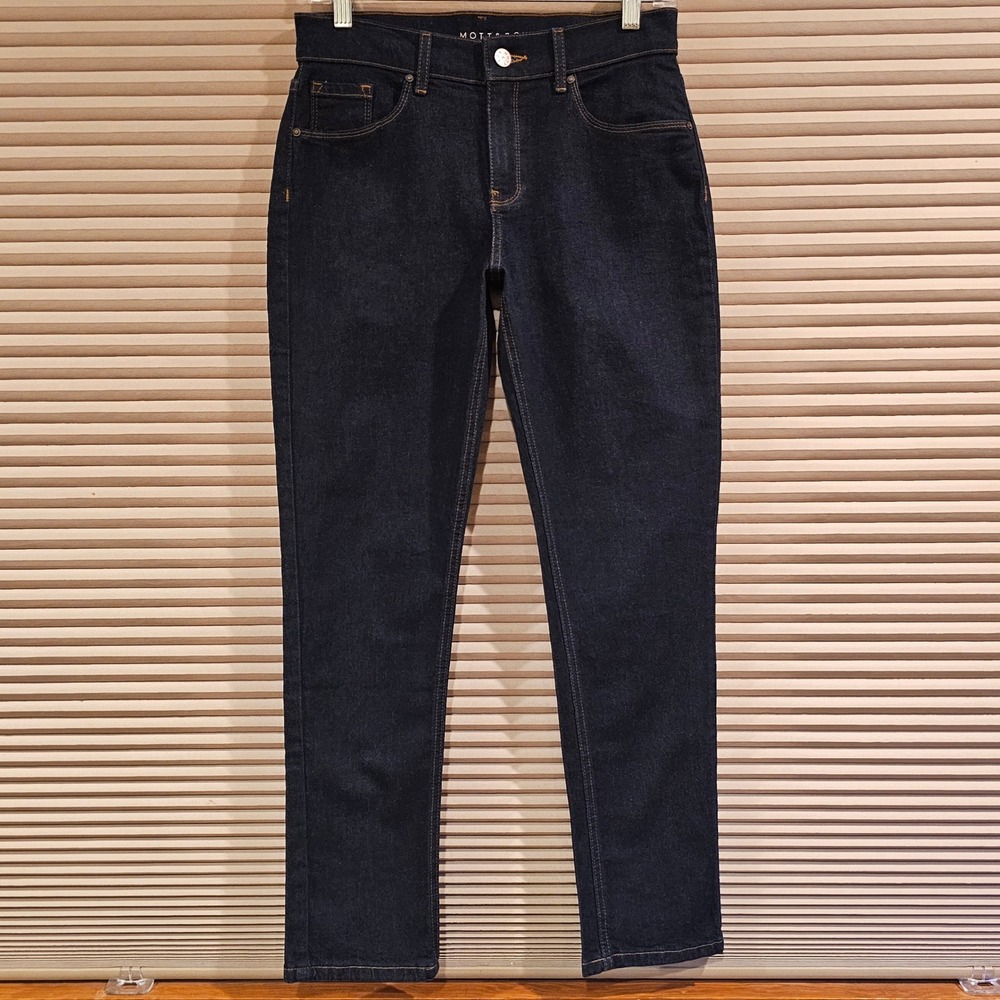 Mott & Bow Ridge Rinse Boyfriend Jeans Dark Indigo W27 L28 Stretch Denim